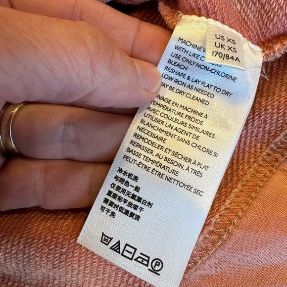 Anthropologie Maeve Pigment Dyed Tie Front Pullover Sweatshirt / xsmall - Picture 8 of 11